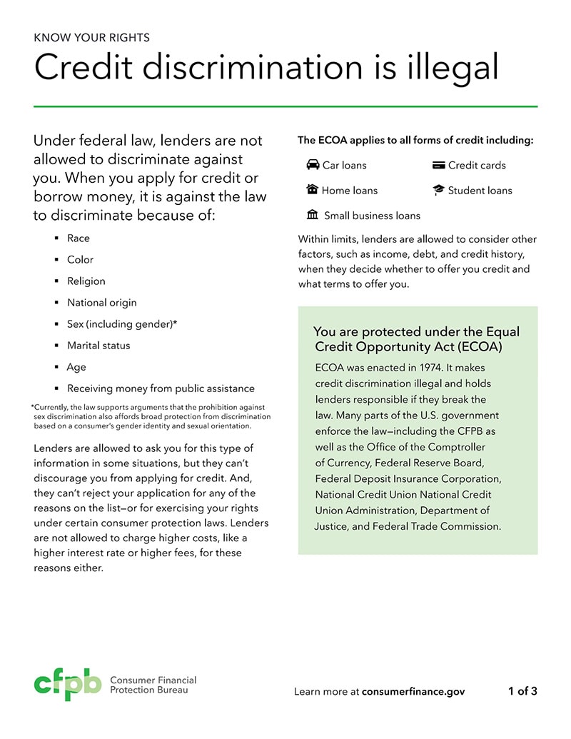 ECOA: Know Your Rights.