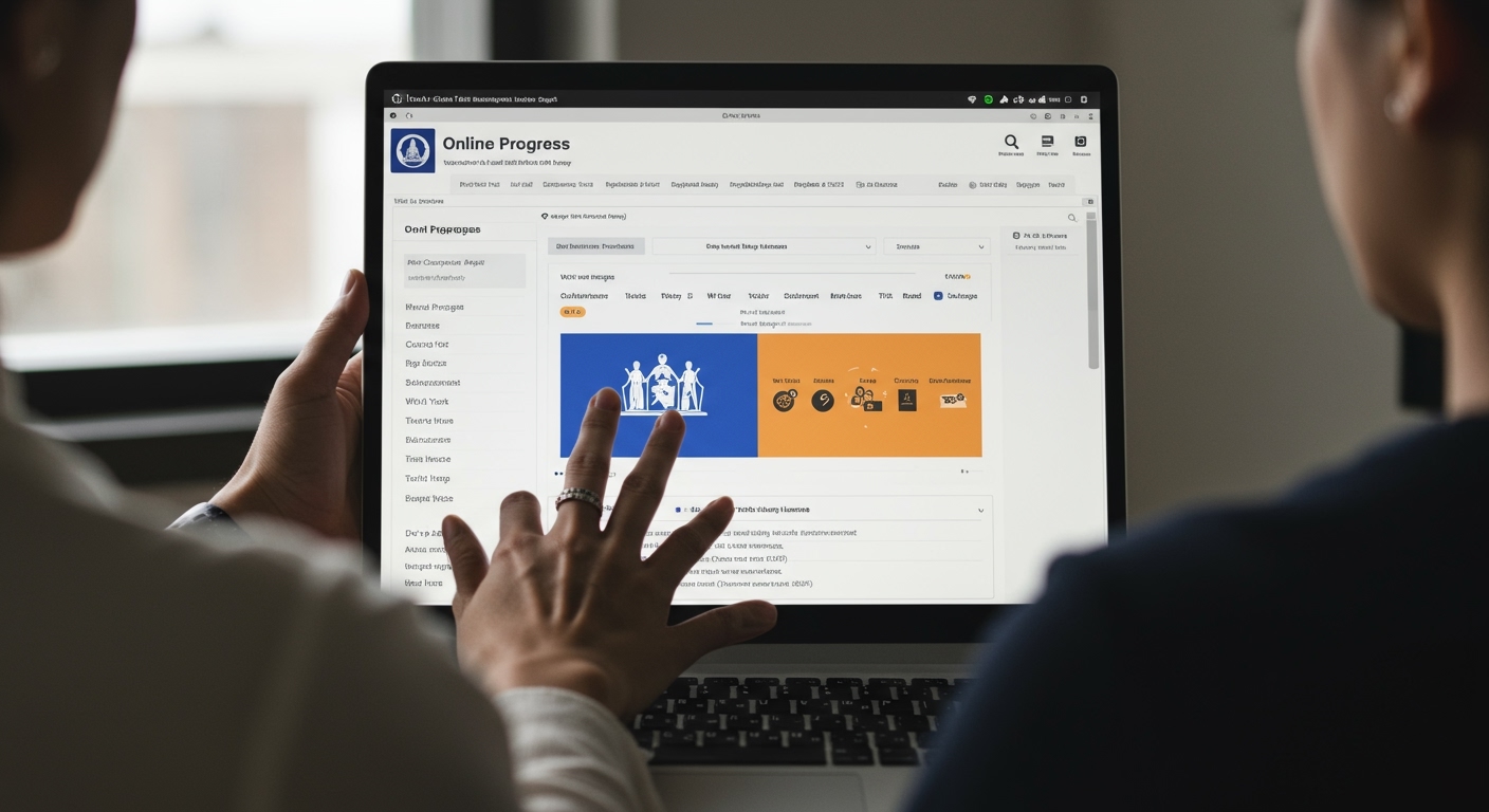 Online dashboard showing coursework progress for a New York insurance license, highlighting state-approved licensing requirements.