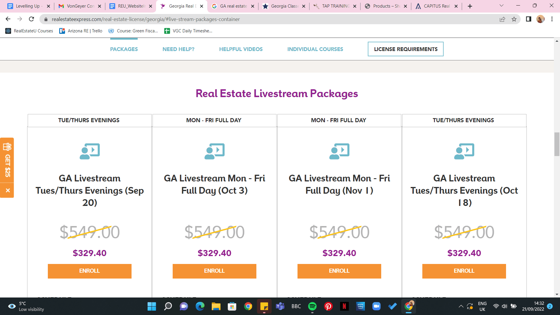 Advertisement for the Georgia Real Estate Livestream Packages from RealEstateExpress