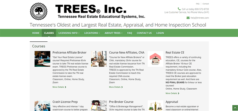 Advertisement for Real Estate courses from Tennessee Real Estate Educational Systems.