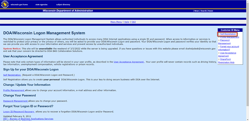 Registering on the Wisconsin Online Licensure Application System.
