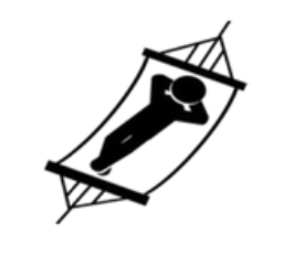 Person on a hammock icon.