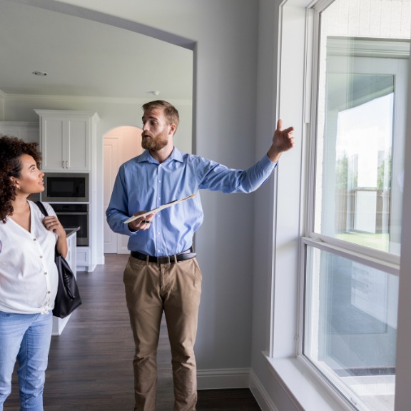 Woman studying for real estate license