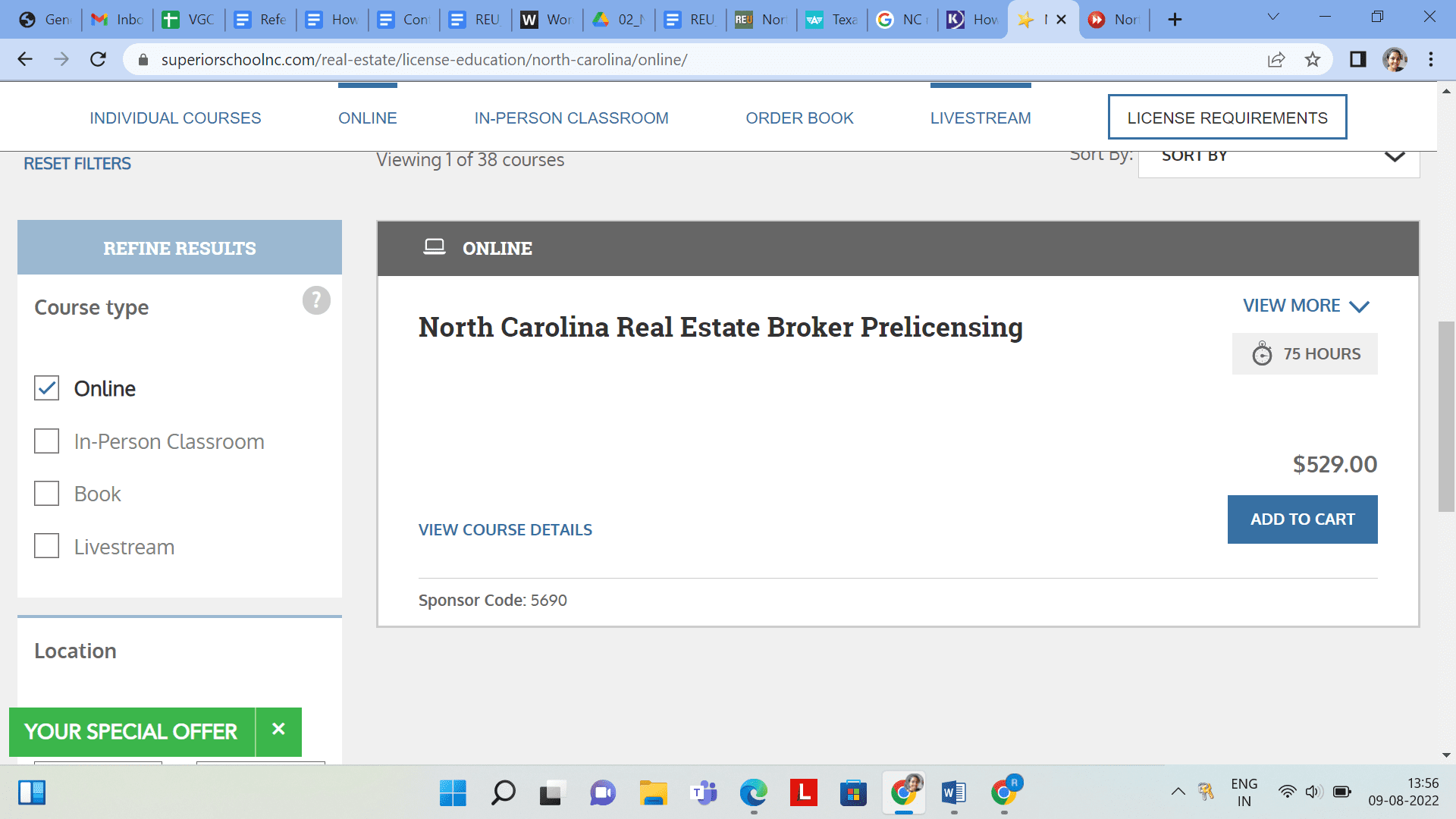 North Carolina Real Estate License online course from Superior School.